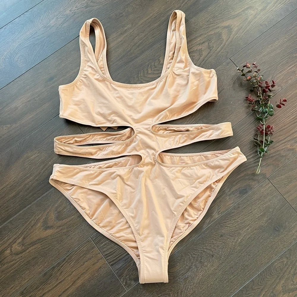 NWT SKIMS swim tank monokini in orche